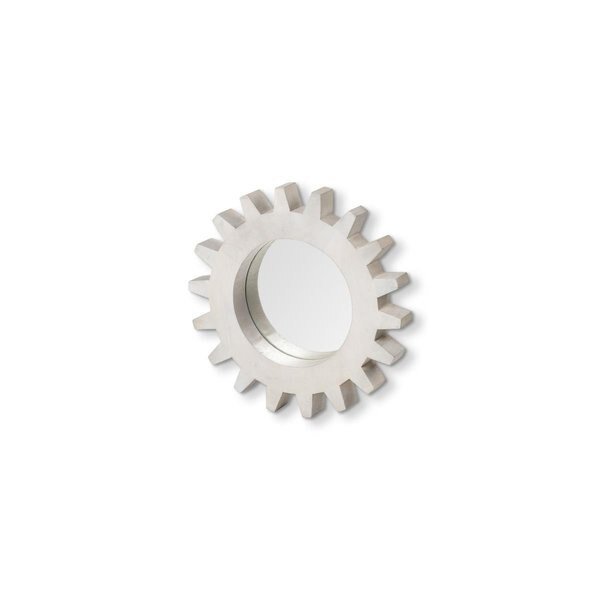 17 in. Round White Wood Frame Wall Mirror, Homeroots, Mfr#: 376431